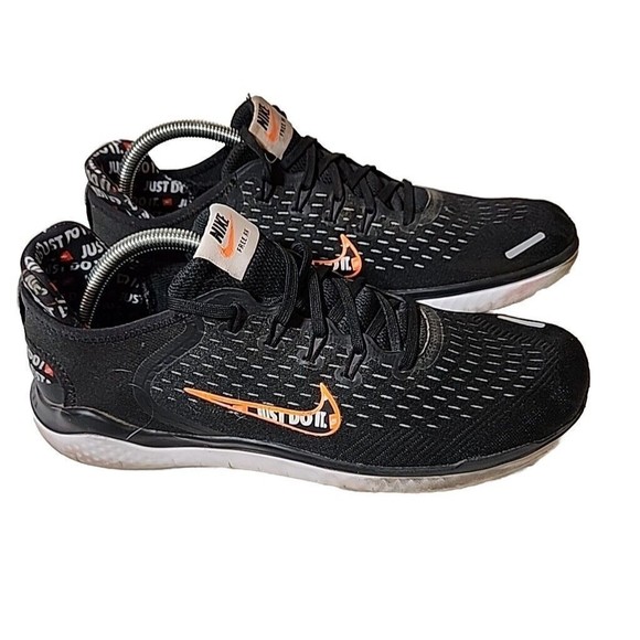 Nike Free Run Just Do It‎ 2018 BLACK Fitness Workout Sneakers Shoes Mens 11 - Picture 1 of 8